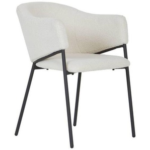 Livetastic Armlehnstuhl, Schwarz, Beige, Holz, Metall, Textil, Pappel, Sperrholz, Füllung: Schaumstoff, Rundrohr, 54x79x60 cm, Esszimmer, Stühle,