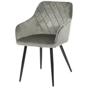 Livetastic Armlehnstuhl, Schwarz, Taupe, Holz, Metall, Textil, Pappel, Rundrohr, 54x86x60 cm, inklusive Armlehnen, Esszimmer, Stühle, Esszimmerstühle,