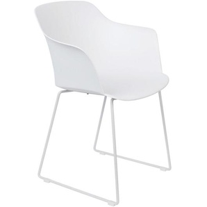 Livetastic Armlehnstuhl , Weiß , Kunststoff , U-Form , 58x81.5x54 cm , Esszimmer, Stühle, Esszimmerstühle, Armlehnenstühle