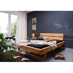 Livetastic Balkenbett, Kiefer, Holz, Kiefer, massiv, 140x200 cm, Schlafzimmer, Betten, Einzelbetten