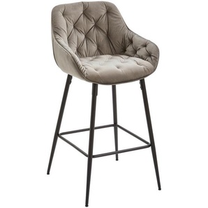 Livetastic Barhocker, Grau, Schwarz, Holz, Metall, Textil, Pappel, Sperrholz, Füllung: Schaumstoff, Rundrohr, 55x105x57 cm, Bsci, Esszimmer, Barmöbel,