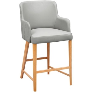 Livetastic Barhocker, Holz, Leder, Echtleder, Rindleder, Eiche, Hartholz, 57x97x60 cm, Esszimmer, Barmöbel, Barhocker