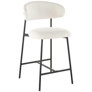 Livetastic Barhocker, Weiß, Holz, Metall, Textil, Pappel, Sperrholz, Rundrohr, 53x104x54 cm, Esszimmer, Barmöbel, Barhocker