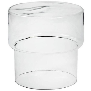 Livetastic Beistelltisch, Transparent, Glas, rund, zylindrisch, 35x36x35 cm, Wohnzimmer, Wohnzimmertische, Beistelltische, Glas-Beistelltische