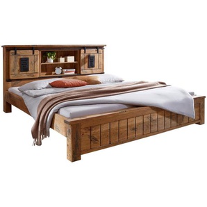 Livetastic Bett, Natur, Holz, Mangoholz, massiv, 180x200 cm, Schlafzimmer, Betten, Futonbetten