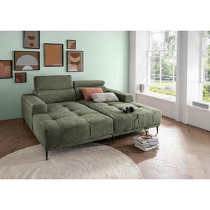 Livetastic Bigsofa, Dunkelgrün, Textil, Uni, 200x188 cm, Rücken echt, Wohnzimmer, Sofas & Couches, Sofas, Bigsofas