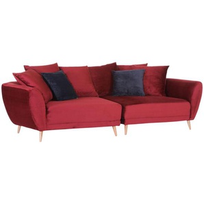 Livetastic Bigsofa , Rot , Textil , Uni , 3-Sitzer , 310x72x133 cm , Rücken echt , Wohnzimmer, Sofas & Couches, Sofas, Bigsofas