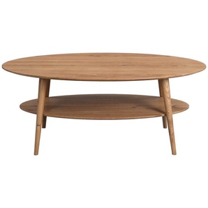 Livetastic Couchtisch Couchtisch, Wildeiche, Holz, Wildeiche, vollmassiv, oval, zylindrisch, 70x45x115 cm, einfacher Aufbau, Holzmöbel, Holztische,
