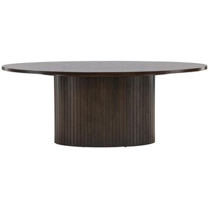 Livetastic Couchtisch, Mokka, Holzwerkstoff, oval, zylindrisch, 55x45x120 cm, Wohnzimmer, Wohnzimmertische, Couchtische