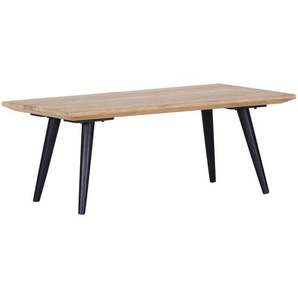 Livetastic Couchtisch, Natur, Schwarz, Holz, Metall, Mangoholz, massiv, Rundrohr, 46x65x60 cm, Wohnzimmer, Wohnzimmertische, Couchtische