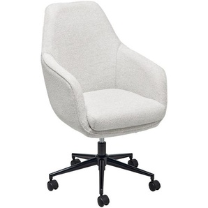 Livetastic Drehstuhl, Beige, Metall, Kunststoff, Textil, Drehkreuz, 63x93-98x71 cm, Sitzfläche 360° drehbar, Arbeitszimmer, Bürostühle, Drehstühle