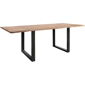 Livetastic Esstisch, Akazie, Holz, Akazie, massiv, rechteckig, Kufe, 90x77x140 cm, ausziehbar, Esszimmer, Tische, Esstische, Esstische ausziehbar