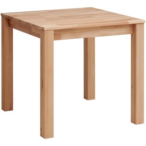 Livetastic Esstisch, Kernbuche, Holz, Kernbuche, massiv, quadratisch, eckig, 80x75x80 cm, gastro- und objekttauglich, in verschiedenen Größen erhältlich, Küchen, Küchenmöbel, Küchentische