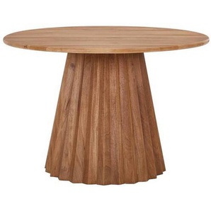 Livetastic Esstisch, Natur, Holz, Mangoholz, vollmassiv, rund, konisch, Säule, 115x76x115 cm, Esszimmer, Tische, Esstische, Esstische rund