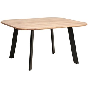 Livetastic Esstisch, Schwarz, Akazie, Holz, Akazie, vollmassiv, Holz, quadratisch, eckig, 140x76x140 cm, Esszimmer, Tische, Esstische, Esstische quadratisch