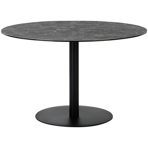 Livetastic Esstisch, Schwarz, Dunkelgrau, Metall, Keramik, rund, Bodenplatte, 120x74x120 cm, Esszimmer, Tische, Esstische, Esstische rund