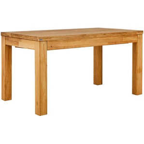 Livetastic Esstisch, Wildeiche, Holz, Wildeiche, massiv, rechteckig, eckig, 80x75x140 cm, ausziehbar, Esszimmer, Tische, Esstische, Esstische