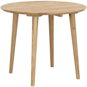 Livetastic Esstisch, Wildeiche, Holz, Wildeiche, massiv, rund, konisch, 75x75x75 cm, gastro- und objekttauglich, in verschiedenen Größen und Holzarten erhältlich, Esszimmer, Tische, Esstische