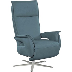 Livetastic Fernsehsessel , Blau, Grau , Textil , 77x116x80 cm , Relaxfunktion, Netzbetrieb , Wohnzimmer, Sessel, Fernsehsessel