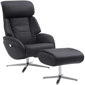 Livetastic Fernsehsessel, Chrom, Textil, Leder, Echtleder, Rindleder, 76x107x82 cm, Relaxfunktion, Massagefunktion, Wohnzimmer, Sessel, Fernsehsessel