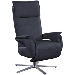Livetastic Fernsehsessel , Dunkelblau , Leder , Echtleder , Nappaleder , 77x116x80 cm , Relaxfunktion, Netzbetrieb , Wohnzimmer, Sessel, Fernsehsessel