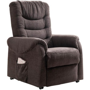 Livetastic Fernsehsessel , Dunkelbraun , Textil , 76x106x94 cm , Stoffauswahl, Relaxfunktion , Wohnzimmer, Sessel, Fernsehsessel