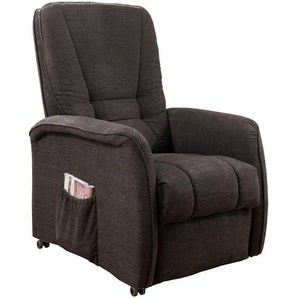 Livetastic Fernsehsessel , Dunkelbraun , Textil , 77x107x88 cm , Stoffauswahl, Relaxfunktion , Wohnzimmer, Sessel, Fernsehsessel