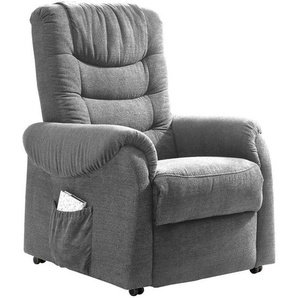 Livetastic Fernsehsessel , Dunkelgrau , Textil , 76x106x94 cm , Stoffauswahl, Relaxfunktion , Wohnzimmer, Sessel, Fernsehsessel