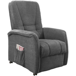 Livetastic Fernsehsessel , Dunkelgrau , Textil , 77x107x88 cm , Stoffauswahl, Relaxfunktion, Netzbetrieb , Wohnzimmer, Sessel, Fernsehsessel