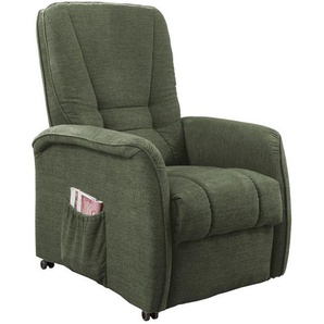 Livetastic Fernsehsessel , Dunkelgrün , Textil , 77x107x88 cm , Made in EU , Stoffauswahl, Relaxfunktion, Netzbetrieb , Wohnzimmer, Sessel, Fernsehsessel