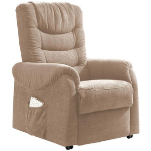 Livetastic Fernsehsessel , Hellbraun , Textil , 76x106x94 cm , Stoffauswahl, Relaxfunktion , Wohnzimmer, Sessel, Fernsehsessel