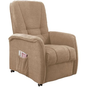 Livetastic Fernsehsessel , Hellbraun , Textil , 77x107x88 cm , Stoffauswahl, Relaxfunktion, Netzbetrieb , Wohnzimmer, Sessel, Fernsehsessel