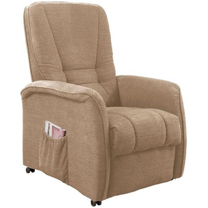 Livetastic Fernsehsessel , Hellbraun , Textil , 77x107x88 cm , Stoffauswahl, Relaxfunktion , Wohnzimmer, Sessel, Fernsehsessel