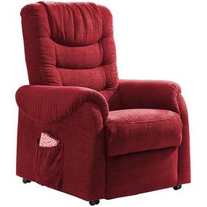 Livetastic Fernsehsessel , Rot , Textil , 76x106x94 cm , Stoffauswahl, Relaxfunktion , Wohnzimmer, Sessel, Fernsehsessel