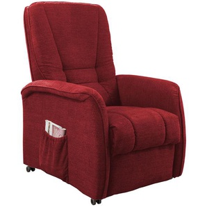 Livetastic Fernsehsessel , Rot , Textil , 77x107x88 cm , Stoffauswahl, Relaxfunktion , Wohnzimmer, Sessel, Fernsehsessel