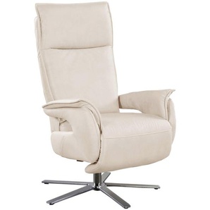 Livetastic Fernsehsessel , Weiß , Leder , Echtleder , Nappaleder , 77x116x80 cm , Relaxfunktion, Netzbetrieb , Wohnzimmer, Sessel, Fernsehsessel