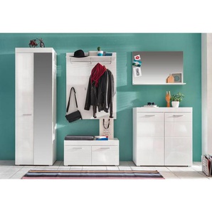 Livetastic Garderobe, Weiß, Holzwerkstoff, 6-teilig, 264x195x38 cm, Garderobe, Garderoben-Sets