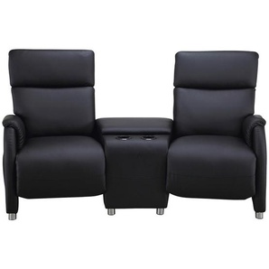 Livetastic Heimkino-Sofa Heimkino, Schwarz, Metall, Kunststoff, Textil, 2-Sitzer, 186x104x90 cm, Relaxfunktion, Wohnzimmer, Sofas & Couches, Sofas,