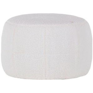 Livetastic Hocker , Weiß , Textil , rund , 35 cm , Wohnzimmer, Hocker, Sitzhocker