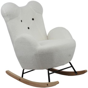 Livetastic Kinder-Schaukelstuhl, Weiß, Holz, Metall, Textil, Kautschukholz, Eukalyptusholz, massiv, Sperrholz, 59x70x62 cm, Bsci, Kinder- & Jugendzimmer, Kindermöbel, Kindersitzmöbel & -tische, Kindersessel & -sofas