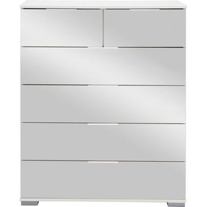 Livetastic Kommode, Weiß, Metall, 6 Schubladen, 82x102x42 cm, BQ - Bündnis für Qualität, Made in Germany, DIN EN ISO 9001, Beimöbel erhältlich,