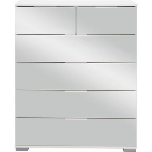 Livetastic Kommode, Weiß, Metall, 6 Schubladen, 82x102x42 cm, BQ - Bündnis für Qualität, Made in Germany, DIN EN ISO 9001, Beimöbel erhältlich, Wohnzimmer, Kommoden & Sideboards, Kommoden