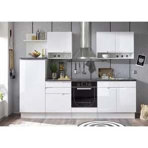Livetastic Küchenleerblock , Weiß , 2 Schubladen , 270 cm , Küchen, Küchenzeilen ohne Geräte