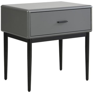 Livetastic Nachtschrank, Grau, Metall, 1 Schubladen, 54x55x40 cm, Schlafzimmer, Nachttische