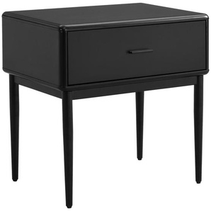 Livetastic Nachtschrank, Schwarz, Metall, 1 Schublade(n) Schubladen, 54x55x40 cm, Schlafzimmer, Nachttische