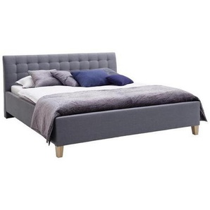 Livetastic Polsterbett meise.möbel Lucca, Grau, Textil, 180x200 cm, Reach, für Lattenrost geeignet, Schlafzimmer, Betten, Polsterbetten