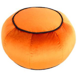 Livetastic Pouf, Orange, Bronze, Textil, Füllung: Styroporkugeln, 65x35x65 cm, Reißverschluss, Wohnzimmer, Hocker, Poufs