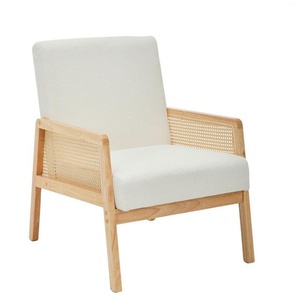 Livetastic Rattansessel Wiener Geflecht, Weiß, Textil, Kiefer, massiv, Wiener Geflecht, konisch, 68x85x77.5 cm, Gartenmöbel, Gartenstühle