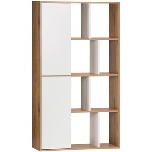 Livetastic Regal, Natur, Weiß, Holzwerkstoff, 4 Fächer, 90x159x29.5 cm, Wohnzimmer, Regale, Bücherregale