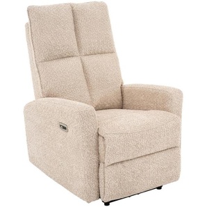 Livetastic Relaxsessel, Beige, Metall, Textil, 75x110x88 cm, Relaxfunktion, Wohnzimmer, Sessel, Relaxsessel
